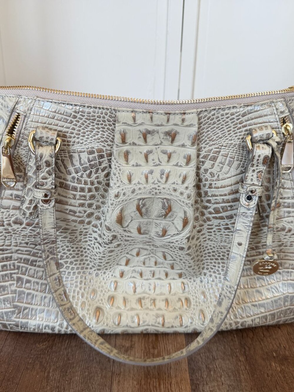 Brahmin Duxbury Shoulder Bag (Croc Embossed Leather)- “Melbourne croc embossed"